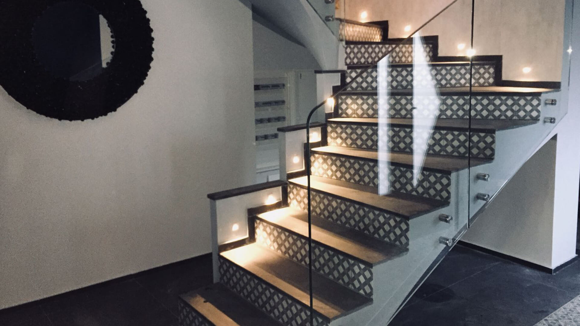rampe d’escalier et main courante Rampe d’escaliers tout verre 